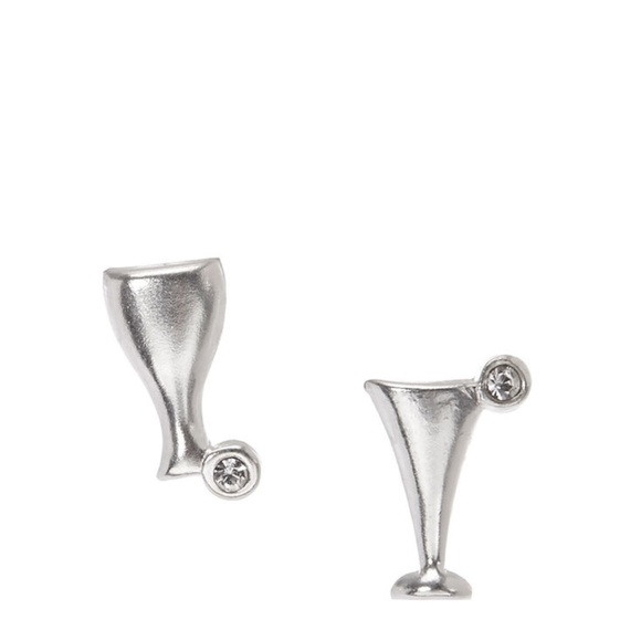New Popping Bottles Sterling Silver Stud Earrings - Picture 3 of 3